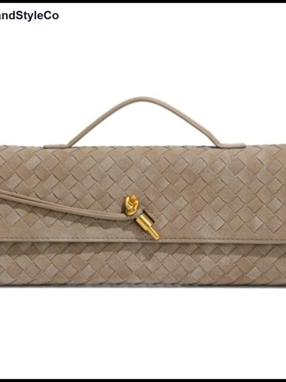 Suede Woven Evening Clutch Crossbody Shoulder Hobo Handbag
